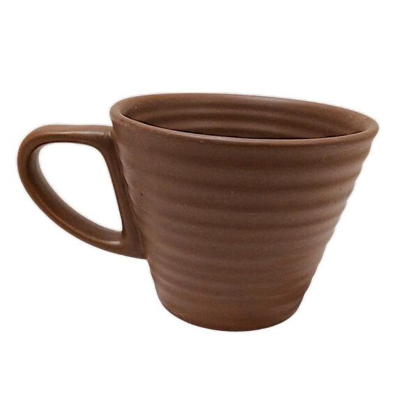 2007 Starbucks Latte Coffee Cup Mug 9 oz Brown Rippled Retro Boho Office Collect - Picture 3 of 7